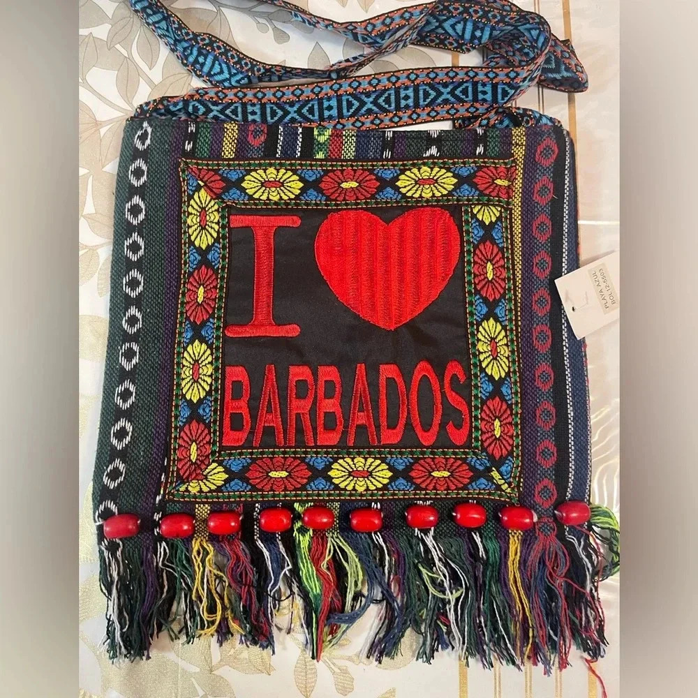 Ethnic Handmade Shoulder Bag Purse Satchel Embroidered Wood Beads